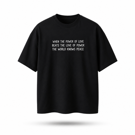 Power of love unisex oversized tee